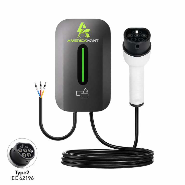 Cargador Wallbox AC Tipo 2 AmericaWant | 7 kW, 11 kW y 22 kW