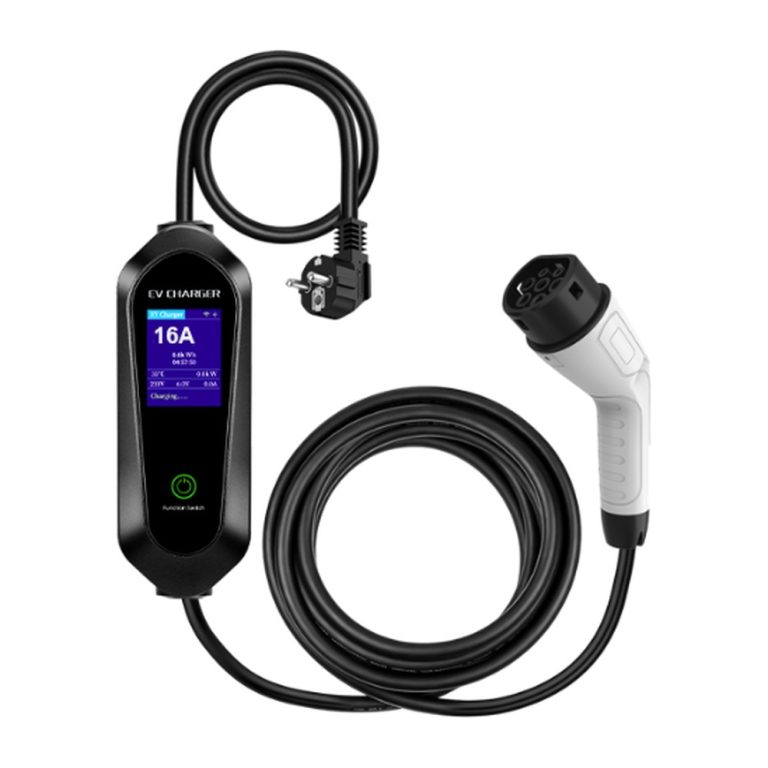 Cargador Portátil para Auto Eléctrico Tipo 2 3.5kW 16A con App | Cable 5M