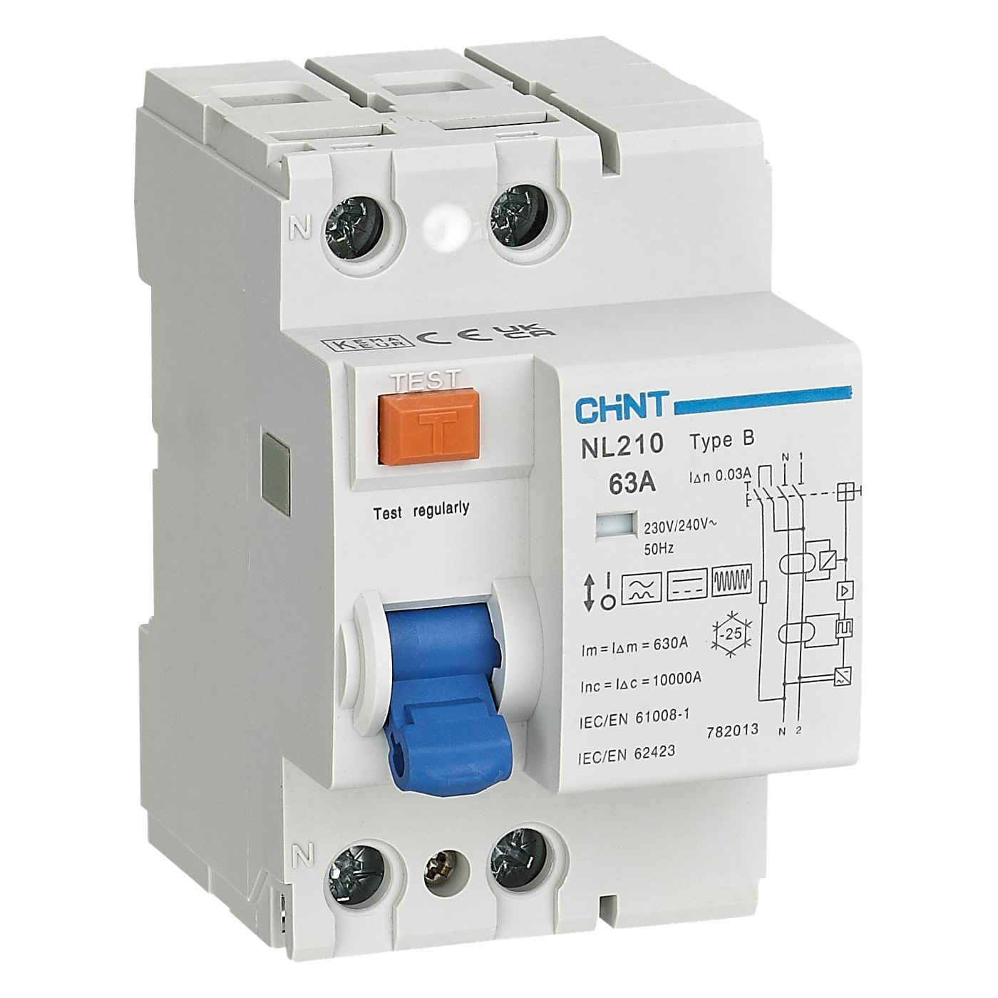 Disyuntor diferencial tipo B CHINT NL210 2P 40A