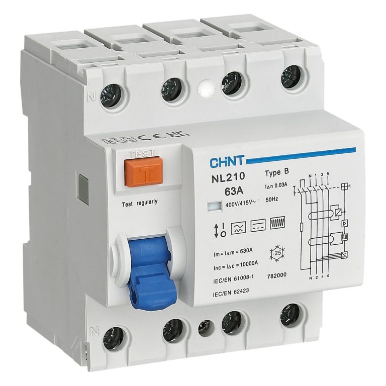Disyuntor Diferencial Tipo B CHINT NL210 4P 63A 30 mA Trifásico | NL210 4P 63A 30mA B
