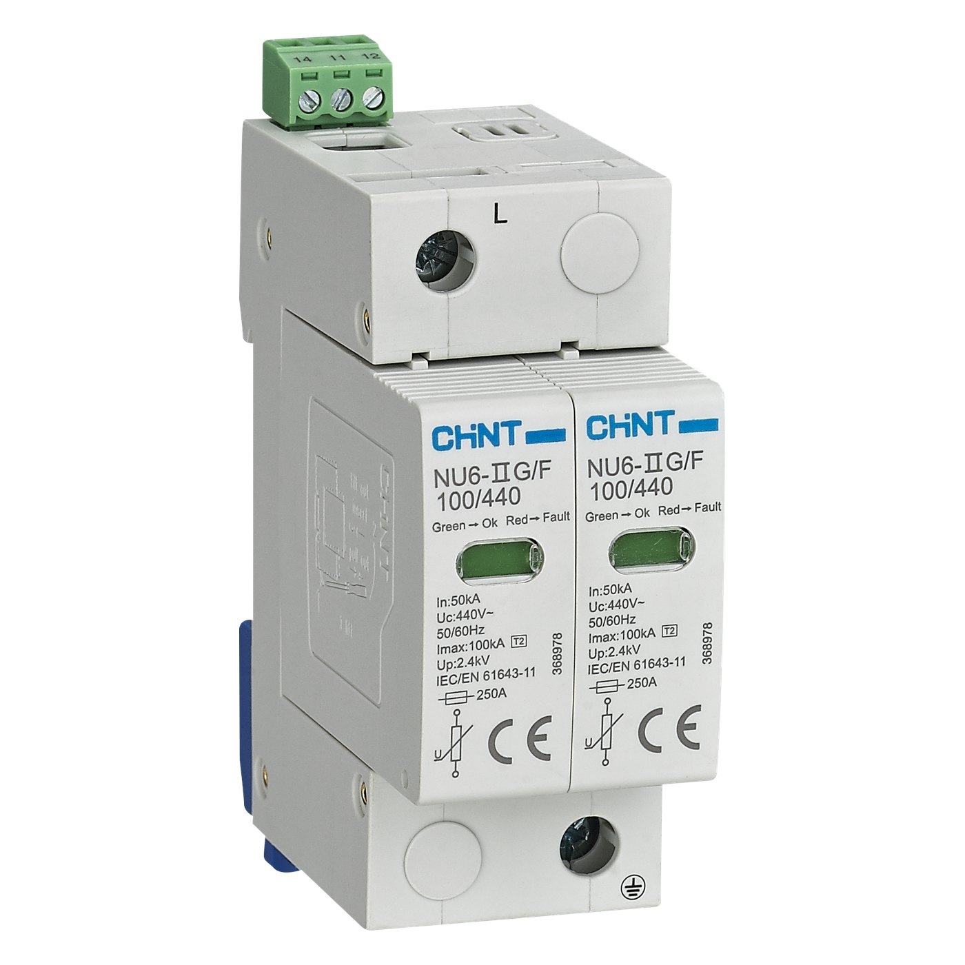 Descargador CHINT NU6-II G 1P+N