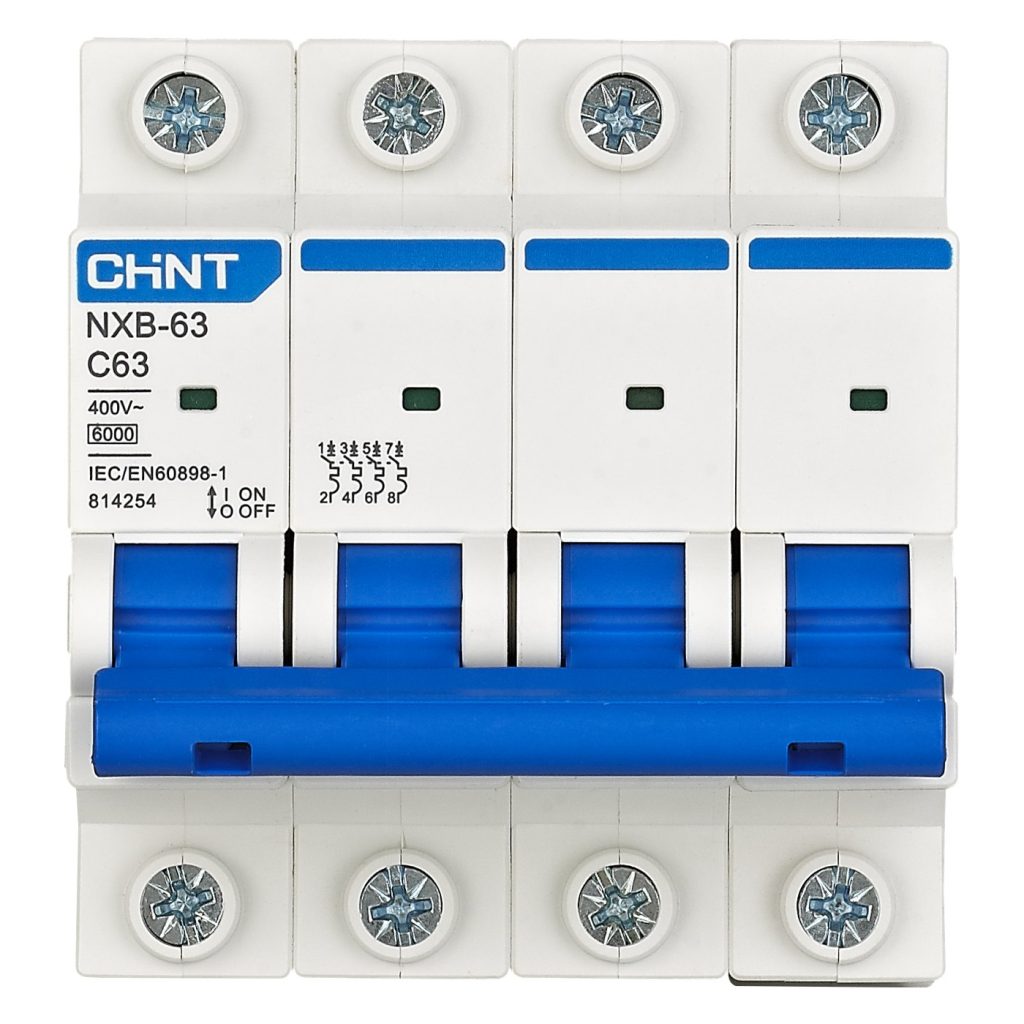 Térmica CHINT NXB-63 4P 63A Curva C Trifásica | NXB-63 4P C63